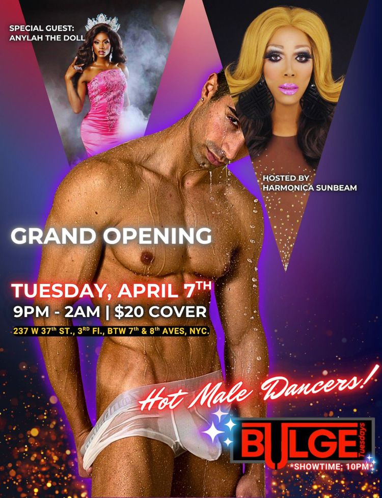 Tuesday Bulge Party with male lap dancers